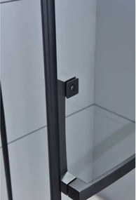 BPS-koupelny Päťuholníkový sprchovací kút HYD-PK4026B 90x90 čierna/transparent - bez vaničky