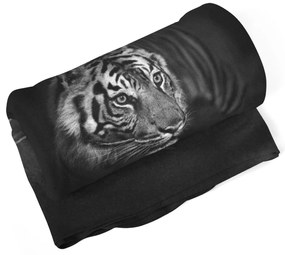 Sablio Deka Čierno-biely tiger - 150x120 cm