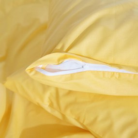 Goldea bavlnené posteľné obliečky - žlté 140 x 200 a 70 x 90 cm