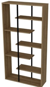 Knižnica Presto Black and Walnut