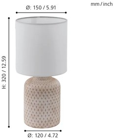 Eglo 97773 - Stolná lampa BELLARIVA 1xE14/40W/230V