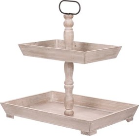 Drevený etažér biely LD-0354