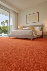 AladinWorld Expres, Metrážny koberec Eton terra, na mieru, šíře 4m, oranžová, filc, detská izba