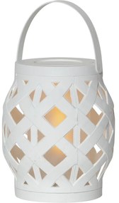 Biely lampáš Star Trading Flame Lantern, výška 16 cm