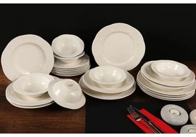 24-dielna jedálenská súprava biela/porcelán