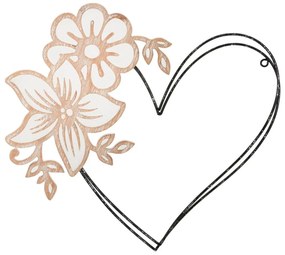 Kovová nástenná dekorácia 50x45 cm Heart – Mauro Ferretti