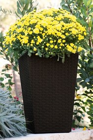 KETER Kvetináč Rattan Planter M Brown