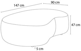 Podnožka z textílie bouclé v horčicovohnedej farbe Saint-Germain – Bobochic Paris