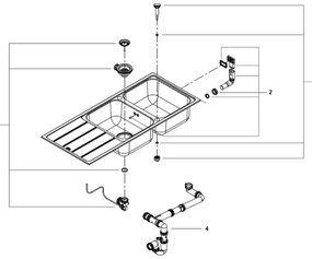 GROHE 31588SD1 - Drez K500 1160 × 500 mm nerez