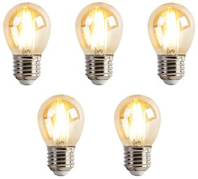 Sada 5 stmievateľných LED žiaroviek E27 P45 Goldline 3,5 W 330 lm 2100 K