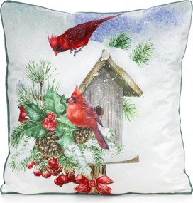 VIANOČNÁ DEKORAČNÁ OBLIEČKA NA VANKÚŠ COZY2 45X45 CM VZOROVANÁ