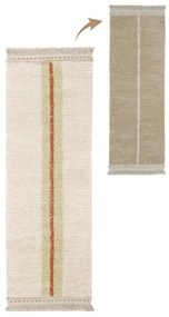 Béžový bavlnený behúň 80x230 cm Duetto Sage – Lorena Canals