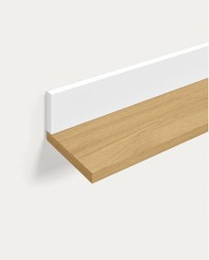 Biela/v prírodnej farbe police v dekore duba 120 cm Abilen – Kave Home