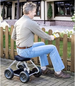 Čierna/sivá záhradná stolička Secura – Maximex