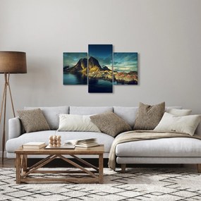 Obraz rybárskej dediny v Nórsku (90x60 cm)