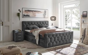 XXXLutz BOXSPRINGOVÁ POSTEĽ, 180/200 cm, antracitová MID.YOU - Online Only spálne - 002220049102