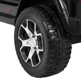 Ramiz Jeep Wrangler Rubicon terénne auto na batérie pre deti čierne + diaľkové ovládanie + 4x4