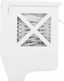 Vešiaková polica s košíkmi Rafaello, biela