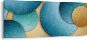 Obraz abstrakcie kruhy (120x50 cm)