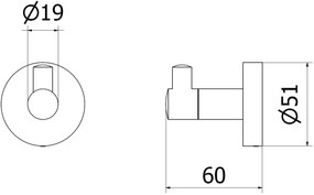 Mexen príslušenstvo, REMO držiak na uterák, 1-háčik, ružová zlatá, 70507351-60