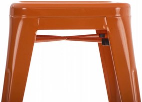 Stohovateľná kovová stolička Arm - Oranžová