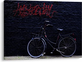 Obraz bicykla v Amsterdame (70x50 cm)