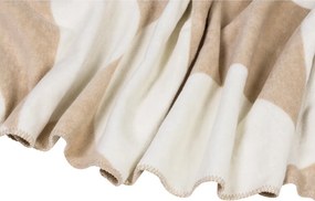 Béžová/krémovobiela deka 150x200 cm Tul – noo.ma