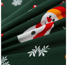 Flanelové obliečky z mikrovlákna SNOWMAN AND GINGERBREAD zelené Rozmer obliečky: 2 ks 70 x 90 cm | 200 x 220 cm