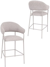 Barová stolička s opierkou na nohy Livia, béžová/kašmír
