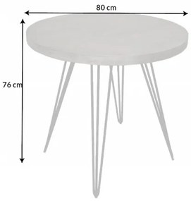Jedálenský stôl Scorpion 80cm Mango sivý kruh