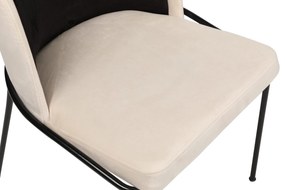 Sada 2 ks jídelních židlí Dore černá/krémová