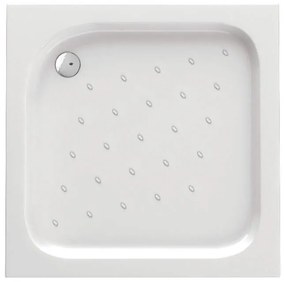 Deante Funkia, štvorcová akrylátová sprchová vanička 80x80x16 cm, hĺbka 5cm, biela, KTC_042B