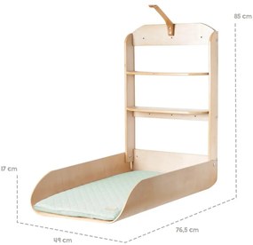 Závesný prebaľovací pult v prírodnej farbe Roba style - Roba