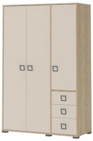 Skriňa 3D3S Kiki G33-BK/KI-01 beech/sand