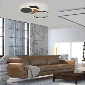 Leuchten Direkt 14116-78 -LED Stropné svietidlo SEVENT LED/25,5W/230V čierna/hnedá