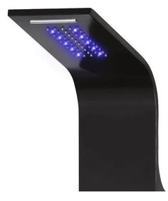 Verona Black termostatický sprchový panel, nehrdzavejúca oceľ, LED