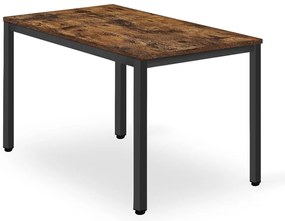 Stôl TESSA 120cm x 60cm - rustikálny / čierne nohy