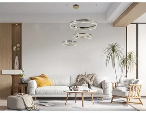 Stlmiteľný LED krištáľový luster na lankách THALIA LED/120W/230V 3000-6000K + diaľkové ovládanie