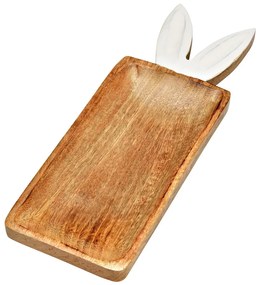 Dekoratívna tácka z mangového dreva BUNNY EARS 36x12 cm