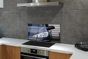 Sklenený obklad do kuchyne auto black 125x50 cm