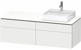 DURAVIT L-Cube závesná skrinka pod umývadlo na dosku (umývadlo vpravo), 4 zásuvky, 1420 x 550 x 482 mm, biela matná, LC4870R18180000