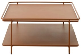 Kovový konferenčný stolík v terakotovej farbe 75x75 cm Yuba – Unique Furniture