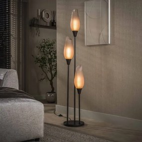 Stojaca lampa 76-90F Cocoon 3L Brown frosted glass  - Komfort-nábytok