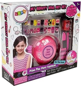 LEAN Toys Sada na maľovanie nechtov lak sušička nálepky rôzne vzory