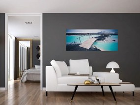 Obraz dreveného mosta (120x50 cm)