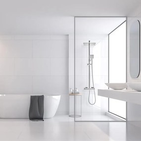 Sprchová tyč TAYLOR s ručnou a dažďovou sprchou - 25x25 cm - chrómová