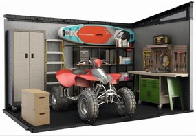 Keter Artisan 11x7 šedý/antracit, s podlahou
