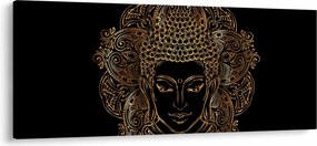 Obraz zlatého Budhu (120x50 cm)