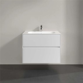 VILLEROY &amp; BOCH Collaro závesná skrinka pod umývadlo, 2 zásuvky, 796 x 498 x 603 mm, Glossy White, C13800DH