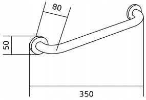 Kovové madlo do sprchy / vane MEXEN - 30 cm - zlaté, 70101630-50